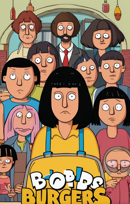 Bob's Burgers tv show bob with sliced_bob hair <lora:xl_sliced_bob-1.0:0.5>