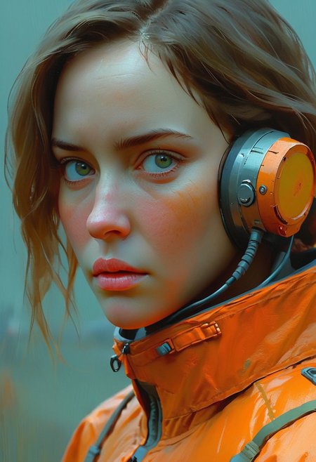 "Tool"'s Album Cover style.
Portrait of "Alyx" (from Half-Life 2).
By "Simon Stalenhag".
Life-like details.
Cinematic. 
Dramatic. 
Dynamic. 
Extremely refined lines and and shapes.
Extremely refined details on objects.
Sharp details.
Wide range of colors.
Many details everywhere. Ray-Tracing. Anti-Aliasing. Realistic soft shadows. Low saturation colors. Insane quality. Insane resolution. Insane details. Masterpiece. 32k resolution.