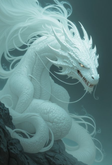 <lora:ck-painterly-fantasy-000017:0.9>, High fantasy digital painting, wisps of smoke coleace to form a magnificent eastern dragon made_of_smoke, translucent, ethereal, ghostly