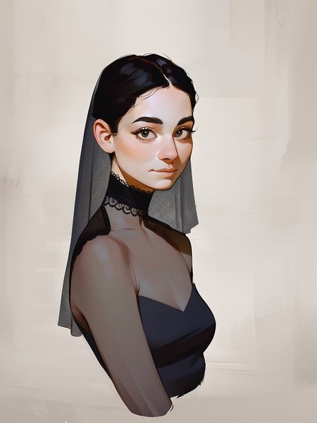score_9, score_8_up, score_7_up,
1girl, (portrait:0.9), (latina:1.2), (pale skin:0.8), (18 years old:0.9), (young:0.9), 
(nun:0.1), veil, dress, bodysuit, sheer, transparent, see through, (frills:0.4), (laces:0.8), (straps:0.4),
(medium breasts:0.4), (saggy breasts:0.6), (brown eyes:0.2), (thick eyebrows:0.7),
black hair, (bangs:0.2), (blush:0.2), (freckles:0.2), (gothic:0.1), (goth girl:0.1), (ahegao:0.3)
(looking at viewer:0.8), (facing viewer:0.9), (upper-body:0.9), (medium shot:0.9),
(realistic style:0.6), (ultra-detailed:0.8), (sunny:0.8), (shadow:0.3), <lora:Graphic_Portrait:0.9> <lora:incase_style_v3-1_ponyxl_ilff:0.32> <lora:[GP]Thicc_Style_XL_[Pony_XL]:0.38> <lora:[GP]_Bongfill_Style_[Pony_XL]:0.22> <lora:Organic_Sauce_epoch_13:0.28> <lora:gr33kd0ll:0.0> <lora:torogao_v4-000010:0.0> <lora:LowRA:0.0>