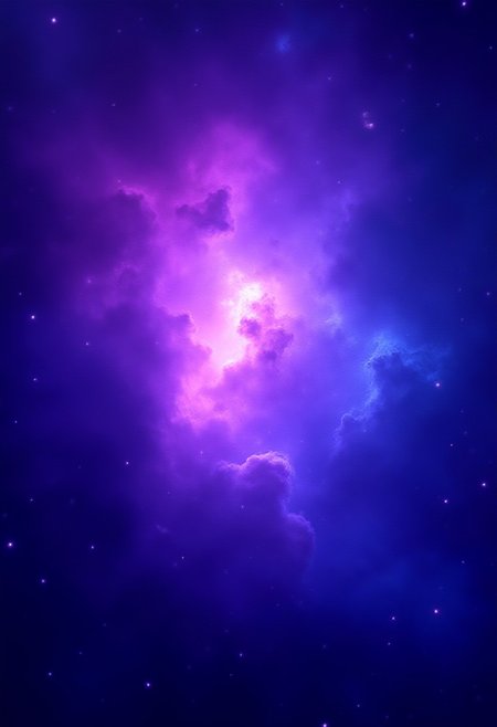 A breathtaking 4K image of a vibrant purple and blue nebula, surrounded by countless twinkling stars. The nebula is vast and detailed, with swirling clouds of gas and light, creating a mesmerizing cosmic scene. Masterpiece quality, ultra-realistic