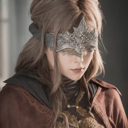 1girl,firekeeper,blindfold,portrait