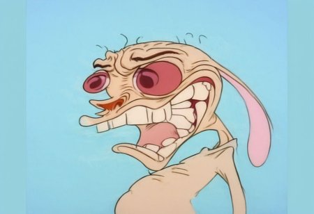 upper body, ren, expression, teeth, angry, furious, pale blue background,
no humans, easynegative, By bad artist
