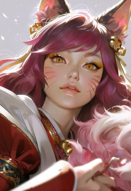 score_9, score_8_up, score_7_up, source_anime, hi res, masterpiece, best quality, highres, Nameless_Style, ahri, close up