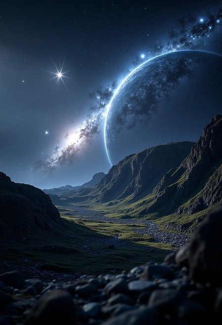 high quality photograph of a distant interstellar planetary eco-system. inspired by the music of hans zimmer,
aidmaHyperrealism