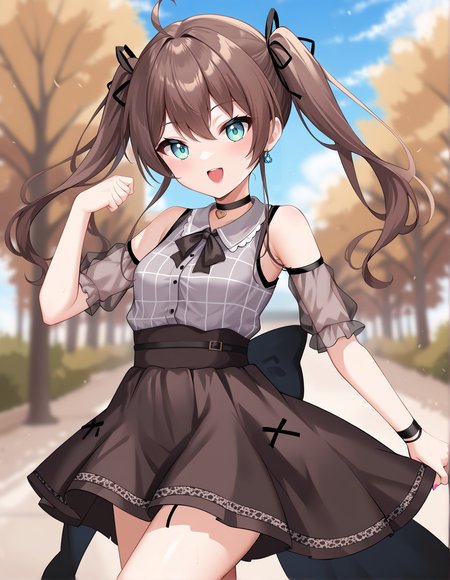 score_9, score_8_up, score_7_up, source_anime, anime, BREAK, best quality, very aesthetic, crisp image, absurdres,  hotfiy, outdoors, <lora:natsuiromatsuriponyXL1_0:0.8>, 1girl, matsuricasual, twintails, dynamic pose,