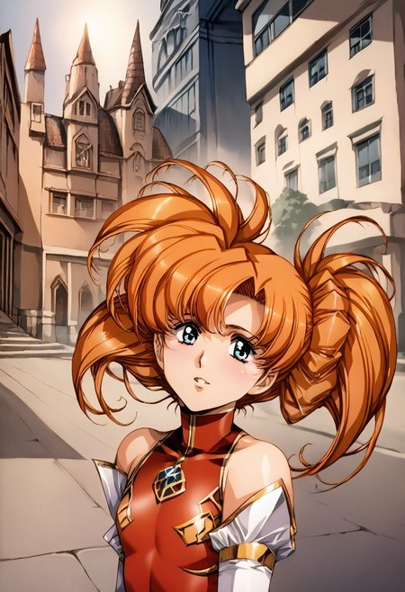 score_9, score_8_up, score_7_up, detailed, intricate details, chromatic aberration, realistic, veins source_anime, kuroinukaguya, , (best quality) , (highly detailed) ,((masterpiece)), ((best quality)), (ultra-detailed), ((extremely detailed)), (high resolution), 4K, (8K), best quality, (beautiful), (dynamic lighting), (super detailed skin), sharp focus, (1_girl, solo focus), score_9,score_8_up,score_7_up,anime coloring BREAK source_anime,anime,
fantasy,1girl,solo, big eyes
<lora:tiaris_p_v1.7:1>,tiaris,t_clothes,aqua eyes,shiny hair,orange hair,twin tails, red leotard,detached sleeves,white mini skirt,white knee boots,<lora:Fixhands_anime_bdsqlsz_V1:1>,
looking_at_viewer,
full body,posing,,castle,city,, masterpiece,best quality, very aesthetic, absurdres, ultra detailed, high resolution, 4k, extremely detailed CG,<lora:detail_slider_v4:0.8> , dynamic pose, (arms behind her head), <lora:Esther Rosenthal-000004:0.7>, forest, light rays, grass, forest path, Face Focus, Upper Body detailed eyes、detailed face and detailed skin <lora:add-detail-xl:1.0>