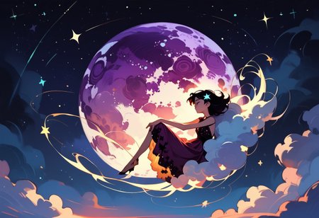 score_9, score_8_up, score_7_up, score_6_up, 1girl, ethereal, rated_safe, full body, floating, celestial beauty, fetal position, slinky night gown made of cosmic dust, swirling clouds of dark matter enfold her,  cosmic background,trippy pink stars, shooting stars