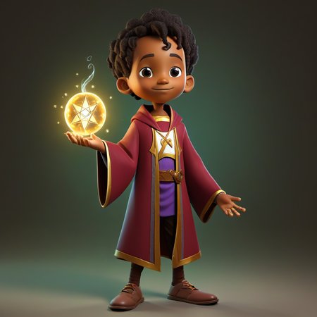 kid Trinidadian character Alchemist, philosopher's stone, transformation, elixir, transmutation, mystical, enlightenment, experimentation, knowledge.  <lora:STYLIZARD_v1:0.96>