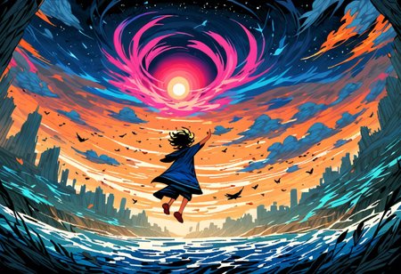 score_9, score_8_up, score_7_up, score_6_up,score_5_up,score_4_up, source_anime,
cosmic, floating hair, floating clothes, motion blur, wind, wind lift, falling leaves, bird, 
<lora:StS_detail_slider_v1:-2> <lora:d3p1x3lXLP:0.9> d3p1x3l, pixel art, <lora:cr33pXLP:1> cr33p, <lora:rain-style:0.25>