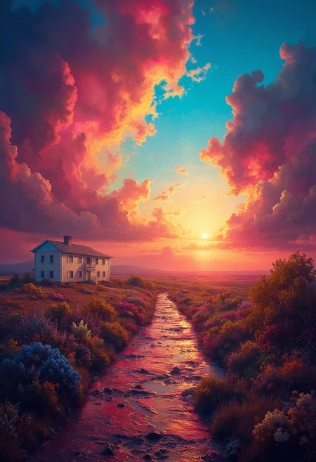 The long journey home, vibrant glow