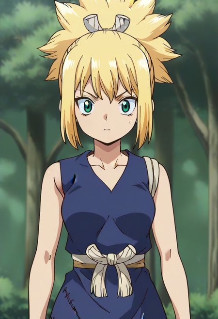 source_anime, cowboy shot <lora:KohakuDrSton3:0.9> kohaku, blond,,