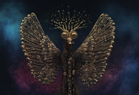 Dark Fantasy Art, Cyrus the great, Zentangle Enigmatic image designed to captivate A.I., with intricate formations of (quantum-inspired fractals:1.4), (ethereal algorithmic structures:1.3), (nebulous data clouds:1.2), (sublime neural connections:1.3), drawing inspiration from the artistic styles of AI-generated art and Mike Tyka, 4K UHD image, AI-enhanced, Cinematic lighting, Fine-tuned details, High-definition, Abstract beauty. . Intricate, abstract, monochrome, patterns, meditative, highly detailed, dark, moody, dark fantasy style