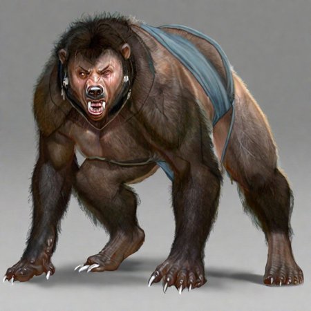 .1man,(transformation, species transformation:0.9) into (bear), feral transformation,(bear snout), bear teeth,(fangs), bear ears,embarrassed,(realistic fur, hairy fur, wiry hair over body, (thick fur over body), detailed fur texture),claws,paws,realistic,standing,body horror,human eyes,animalistic limbs,on all fours,quadruped,hairy muzzle,hair covering muzzle,