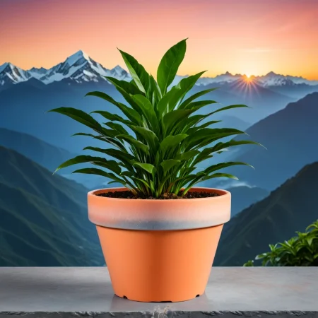 (plant pot showcase) <lora:27_plant_pot_showcase:1.1>
Peach background,
high quality, professional, highres, amazing, dramatic,
(Mountain peak and sunrise over clouds:0.5),