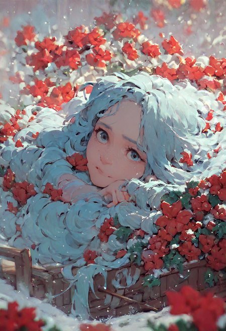 red flowers, <lora:InCase-LyCoris-V4:1> <lora:Incase [MockAi - v1.0]:1> <lora:concept-expression_chart-v1:1> <lora:princess_xl_v2:1> <lora:more_details:1>, <lora:dare_cosplay_selfie:1>, <lora:Expressions_Helper:1>, <lora:Pony_QualityV4.0:1>  <lora:sleigh_Illust_v1:1> sleigh, sitting