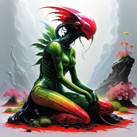 very detailed
line art drawing Grappling Sundew
Alien, Biotechnological, Timeless
The Limbless Sphinx: Sitting or reclining with arms and legs tucked close to the body, resembling a limbless statue or sculpture.
dim Plateau
dreadful weather
Chris Foss, Bridget Bate Tichenor, Eugene Delacroix
<lora:MJ52:0.5> <lora:clothing_slider_v19:-2> <lora:sd_xl_dpo_lora_v1:1> <lora:linquivera:1> <lora:zavy-cntrst-sdxl:1> <lora:artfullyFLOWER_SDXL_V1:1> Artflwr