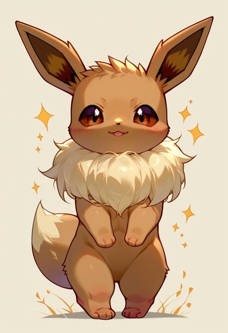score_9, score_8_up, score_7_up, source_anime, solo, Eevee, looking at the viewer, (Feral eevee, chibi body:1.3), excite, dancing, simple background, (detailed image, high resolution, 5k resolution:1.0), (chibi art style:1.1)