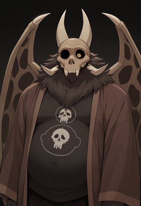masterpiece, best quality, amazing quality, solo, 1boy, PapaTitan, robe, shirt, wings, upper body   