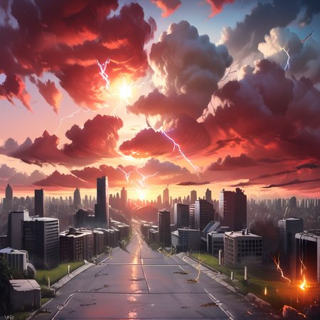 score_9, score_8_up, score_7_up, score_6_up, score_5_up, score_4_up,
StalkerWorld,, cloud, no humans, sky, scenery, outdoors, lightning, sunset, cloudy sky, building, city, cityscape, ruins, red sky, electricity, <lora:stalker_pony:0.6>