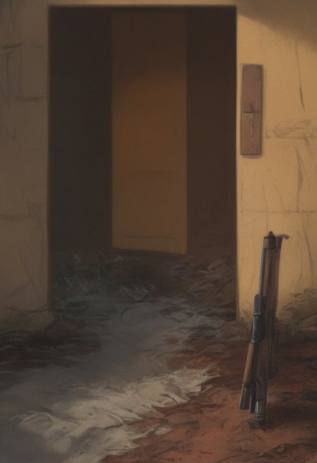 score_9, score_8_up, score_7_up, zPDXL,<lora:Heavy_Metal_Style_PDXL:1> HMstyle, 
realistic_cinematic_poster, gritty_tactical_aesthetic, elite_swat_operator, black_balaclava_mask, mp5_suppressor, tactical_gear_and_harness, intense_action_pose, shattered_wooden_door_frame, dimly_lit_interior_environment, sharp_light_contrast_on_equipment, gloved_hand_signal, heavy_shadows_in_background, tactical_raid_scenario, layered_combat_clothing, dark_subdued_color_palette, subtle_wood_splinters_in_air, dramatic_lighting_on_weapon, tension_and_focus_in_pose, high_detailed_realism, urban_assault_vibe, cinematic_angle_and_composition, clean_lens_reflections, moody_and_intense_mood, soft_smoke_effects_in_background, military_precision_theme, dynamic_lighting_highlighting_textures, focused_pose_emphasizing_hand_signal, detailed_mp5_suppressor, shadowy_background_with_depth, cinematic_tense_standoff, dramatic_raid_moment_vibe, SWAT_action_film_aesthetic, tension_in_composition, wood_splinter_details_in_air, high-contrast_textures_on_gear