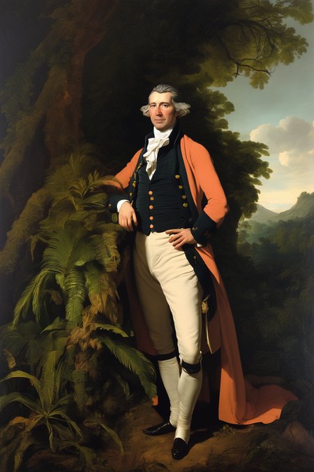 Joseph Wright Of Derby Style - Portrait of Aim Bonpland, he was a French explorer and botanist who traveled with Alexander von Humboldt in Latin America from 1799 to 1804. He co-authored volumes of the scientific results of their expedition.