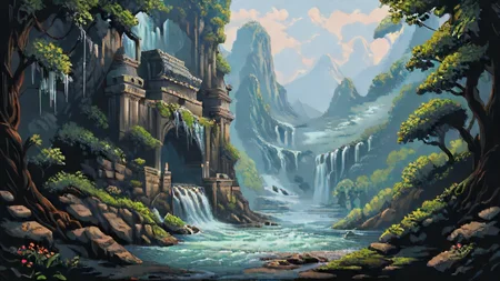 small centered composition, product shot, plain background, by Sakimichan, wallpaper art, in the center is an image of a "The Waterfall of Ancients", Digital painting, character design, fantasy, boring, product photo, magnificent, very coherent, luxury, theatrical, handsome, stunning, highly detail, Hyper-realistic, 16k resolution, intricate details.
(masterpiece, award winning artwork)
many details, extreme detailed, full of details,
Wide range of colors, high Dynamic
 <lora:xl_more_art-full_v1:0.285>
 <lora:zavy-bcklt-sdxl:0.25> zavy-bcklt 
<lora:RMSDXL_Creative:0.24> 
<lora:add-detail-xl:1> 
<lora:MJ52:0.285>