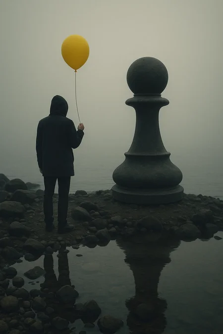Fake deep meaning picture that is only deep by the atmosphere but actually dumb