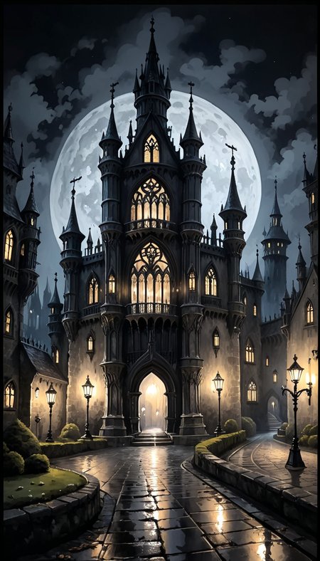 positiv Clip L:
(Paint a cursed Gothic castle courtyard at night)  (Cute and fluffy anime style)     ,   
positiv Clip G:
watercolor painting  . vibrant, beautiful, painterly, detailed, textural, artistic, Ink Dripping Drawing, ink drawing, dripping ink, Japanese Ink Drawing, ink drawing, inkwash, Japanese Ink Drawing (Paint a cursed Gothic castle courtyard at night)  (Cute and fluffy anime style)     ,
