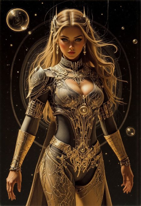 ( Aurora, exposed, perky) soldier fantasy Amazing ginger petite pixie babe  white uniform  fantasy beautiful world full length view (scantly clad:1.5) wild red hair curly hair 
Detailed hand, Hand, Perfect hand, bo-golden, 
Black background 
Gorgeous Galactic
Tiny waist, sexy thighs, cleavage,