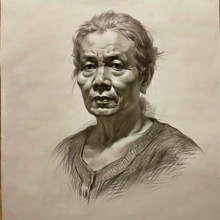 an old women ,upper body,
sketch for art examination,<lora:sketch_for_art_examination:1>,