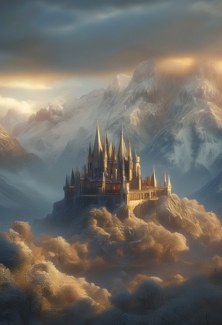 high quality, 8K Ultra HD, highly realistic, The comfortable yet fortified castle with lights in the windows stands tall upon an icy mountain.  Embark on an enchanting 8K photorealistic journey as a magnificent castle sails stands atop a vast mountain at night..  Mists appear around the mountain, infusing the scene with a sense of magical wonder, by VelvetS, octane render, Isometric, 
<lora:DonM3t3rn1tyXL-v1.1:0.7>, DonM3t3rn1tyXL,
OverallDetailXL  <lora:MJ52:0.3>  <lora:SDXLFaeTastic2400:0.4>