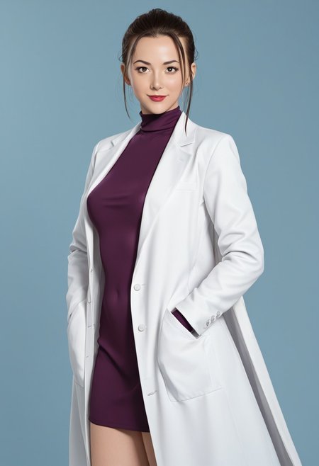 1girl, solo female, labcoat, BREAK