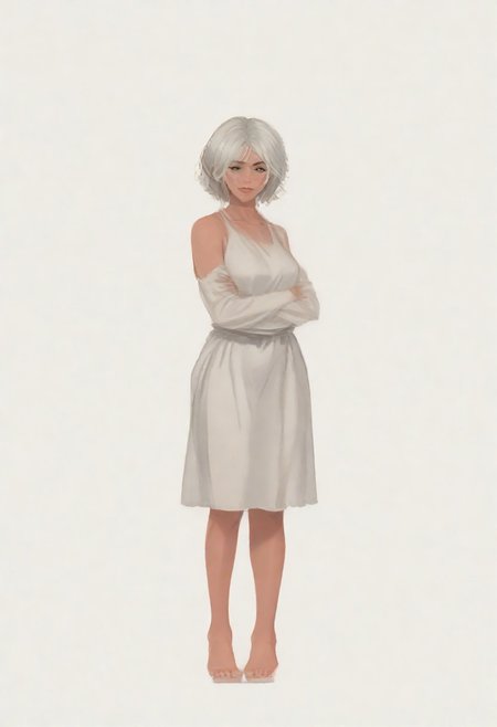 1girl, milf, looking at camera, seductive look on face, arms crossed behind head, armpits, full body view
<lora:character_sheet:0.9> multiple views, front and side, full body, toe to head, full body toe to head.
WHITE BACKGROUND