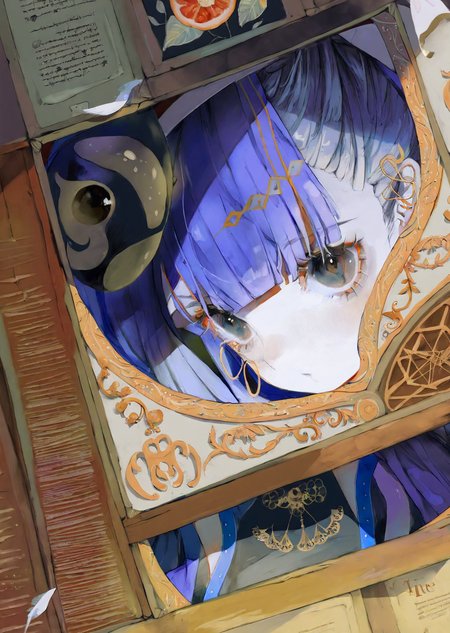 by yogisya by demizu posuka
1girl explores a dimly lit attic filled with old books, casting eerie shadows on the walls. close up qurare magic library, 
extremely beautiful detailed piercing eyes,
 masterpiece, best quality, high quality, highres, absurdres, very detailed, high resolution, sharp, sharp image, 8k, vivid, colorful, stunning, anime
