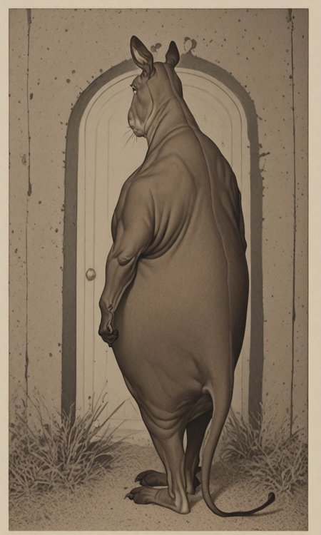 natural, side_view, suspicious kangaroo, speaking at the house of lies, <lora:- iLL - combined_stylized_V1.0-step00001500:.4>, <lora:HyperdetailedColoredPencilIl:0.8>, <lora:- iLL - natural_p_tat_V1.0-step00002000:.6>