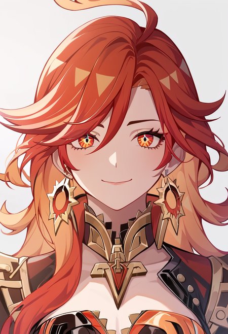 score_9,score_8_up,score_7_up,<lora:mavuika_(genshin_impact)_pony:1>,portrait,armor,closed_mouth,smile,solo,1girl,looking_at_viewer,earrings,mavuika_(genshin_impact),reaching_towards_viewer,black_gloves,upper_body,