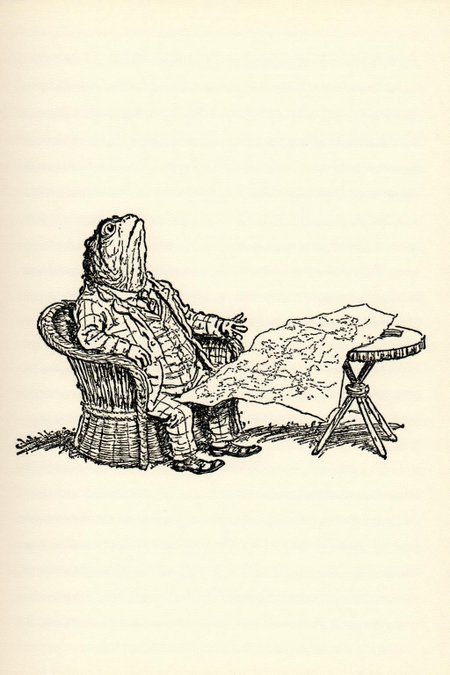 ehshep1 sketch. 
The scene depicts a anthropomorphic toad sitting in a wicker chair with a plaid pattern, dressed in a suit and tie. He is looking up in comtemplation. There is a map laid out on a small table beside him. <lora:ehshep2_cap_d6a3e12:1.0><lora:825901470906903903:0>