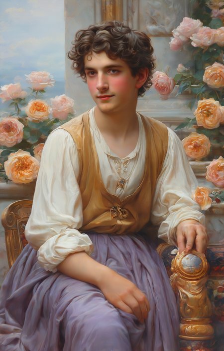 masterpiece,best quality,<lora:tbh270-sdxl:0.9>,illustration,style of Guillaume Seignac portrait of noble man