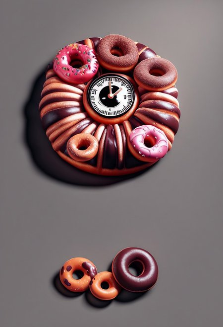 d0nu71f13d (best quality),(in Tim Burton style), silhouette art made out of made of doughnuts, alice in wonderland, 1girl, lost in thought, flower made of doughnuts, clock made of doughnuts, glowing doughnuts theme, dark grey theme, pure white theme, (novuschroma style, ink drawing:1.1), <lora:144_novuschromaSXL_a:1>, score_9, score_8_up, score_7_up, <lora:Shaman_Cartoony:0.8>