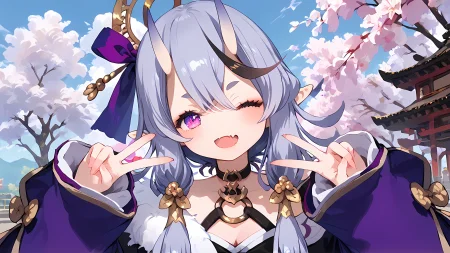 score_9, score_8_up, score_7_up, 
source_anime, 
rating_questionable, 
1girl, solo, 
mikoto, 
standing, 
v sign, 
blush, smile, one eye closed, open mouth, fang, 
looking at viewer, 
half-length portrait, 
masterpiece, best quality, 
absurdres, very aesthetic, detailed, 
official art, anime coloring, anime screencap, 
uncensored,