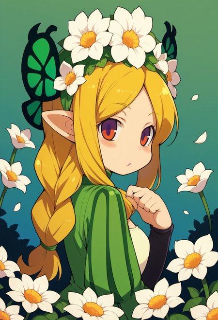 (zPDXL3),
(zPDXLxxx),
simple background, 
1girl (mercedes) <lora:mercedes-PD-1.0:1>, 
mercedes, 
flowers, 
thoughtful, 
cute, 
lily pad, 
side view, 
bust up,
