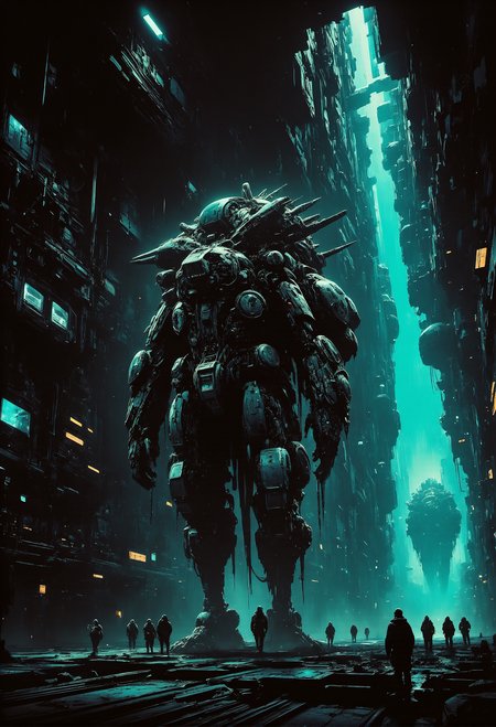 cinematic photo .  despair, grotesque. aiai-Glimra. .  <lora:Dever_Flux_Enhancer.safetensors:0.5>,   <lora:artisketchyfs-v02.safetensors:0.75>, <lora:The_Dark_Side_Of_The_Future.safetensors:0.33>,  <lora:Sci-fi_env_flux.safetensors:0.5>,  <lora:CPA.safetensors:1.0>,  . 35mm photograph, film, bokeh, professional, 4k, highly detailed