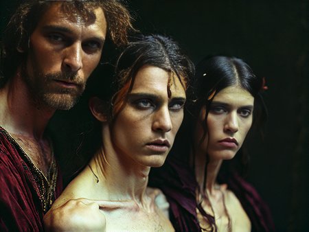 (Jesus said, He who knows the father and the mother will be called the son of a harlot), masterpiece, photo ,  DSLR,  dark fantasy, ultra realistic highly detailed intricate photorealistic analog style photograph sharp focus on eyes, (looking at the camera), dramatic lighting, by Jeffrey Catherine Jones and  by Louise Catherine Breslau and by alphonse mucha and by egon schiele