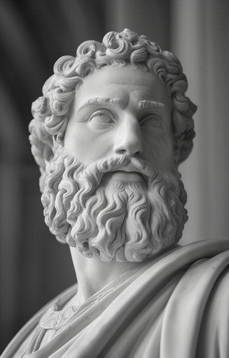 masterpiece,best quality,<lora:tbh59-sdxl:0.75>,illustration,A gypsum sculpture style, portrait of noble man