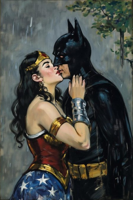 edmanet1 painting.
Wonder Woman and Batman Kissing in the rain <lora:edmanet1_cap_d6a3e13:1.0><lora:834385487310406147:0>