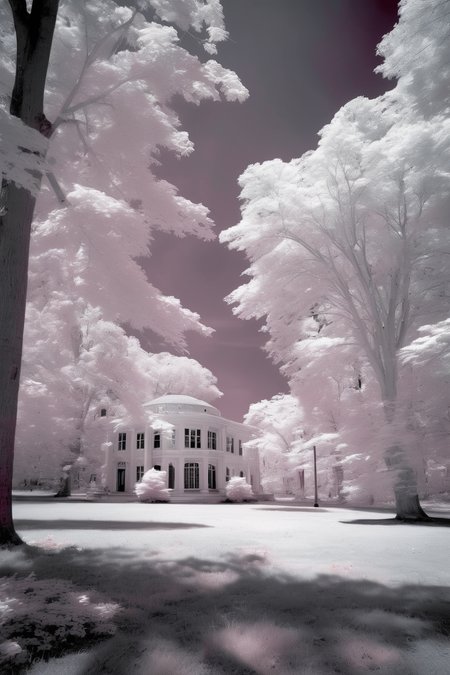 <lora:Infrared Photos:1>Infrared Photos - an 8k photograph of Seamon park in Saugerties New York in infrared as if it were photographed
