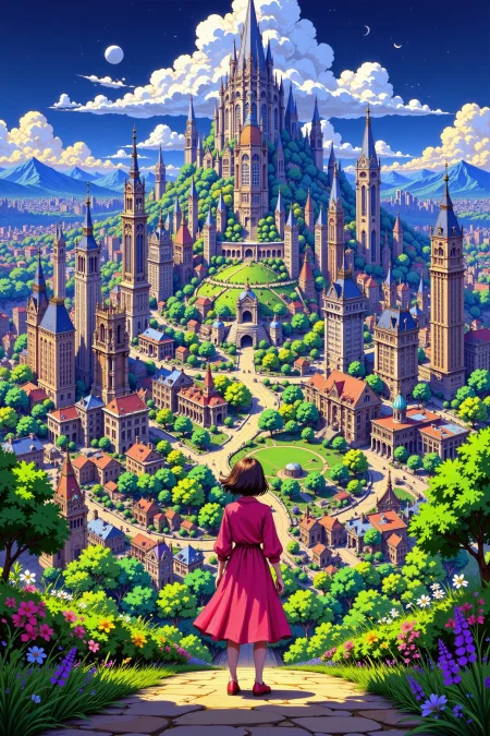 gothic city beautiful anime landscape, morning, woman, very intricate, very detailed, sharp, bright, colorful, <lora:Hand v2:0.5> <lora:Anti-Blur:1><lora:Insane Detail Slider:0.25>  <lora:flux.1_lora_flyway_Epic-detail_v2:0.3> <lora:fluxenhancer:0.25> <lora:ROWER:0.6> <lora:flux-charmer-v1-1:0.4> <lora:flux_crude4:0.6> crdcrd