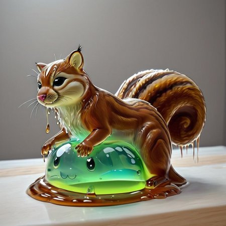 a    sl1m3d  squirrel take a slime-morph acron