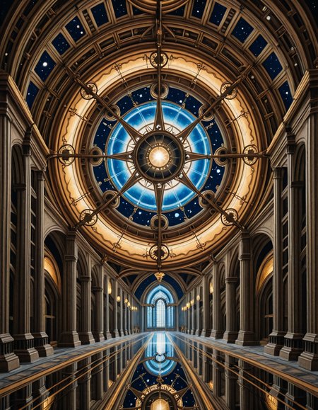 A surreal, steampunk-style painting in the style of JarosÅaw Jasnikowski, depicting a colossal, gothic-mechanical spaceship drifting through the vastness of space. The ship is inhabited by the remnants of humanity, fully transformed into biomechanical cyborgs. The vessel is an ornate fusion of cathedral-like architecture and industrial machinery: bronze towers, rotating gears, stained glass panels glowing with alien light, and massive turbines spinning slowly in zero gravity. Cyborg figures walk along the outer hull, tethered by glowing cables, maintaining the vessel as it glides through a star-filled void. Their bodies are a blend of flesh and complex mechanical systemsâcogs, tubes, exposed circuitry, and metallic limbsâall designed in an absurd, baroque fashion. The backdrop is a deep cosmic expanse with nebulas, stars, and shattered planetary fragments floating around. The lighting is dramatic, with reflections bouncing off polished metal surfaces, casting surreal, elongated shadows. The scene conveys both grandeur and loneliness, emphasizing the transformation of humanity into a forgotten, drifting civilization. The atmosphere is deeply symbolic, with Jasnikowskiâs signature distorted perspective and dreamlike, metaphysical tone.<lora:SDXLFaeTastic2400:0.4> <lora:extremely_detailed:0.4> extremely detailed,,JarosÅaw J4sn1k0wsk1  <lora:JarosÅaw_J4sn1k0wsk1:1>, Masterpiece,best quality,hi res,8k,hi res,8k,award winning,(sharp focus, intricate, highly detailed),